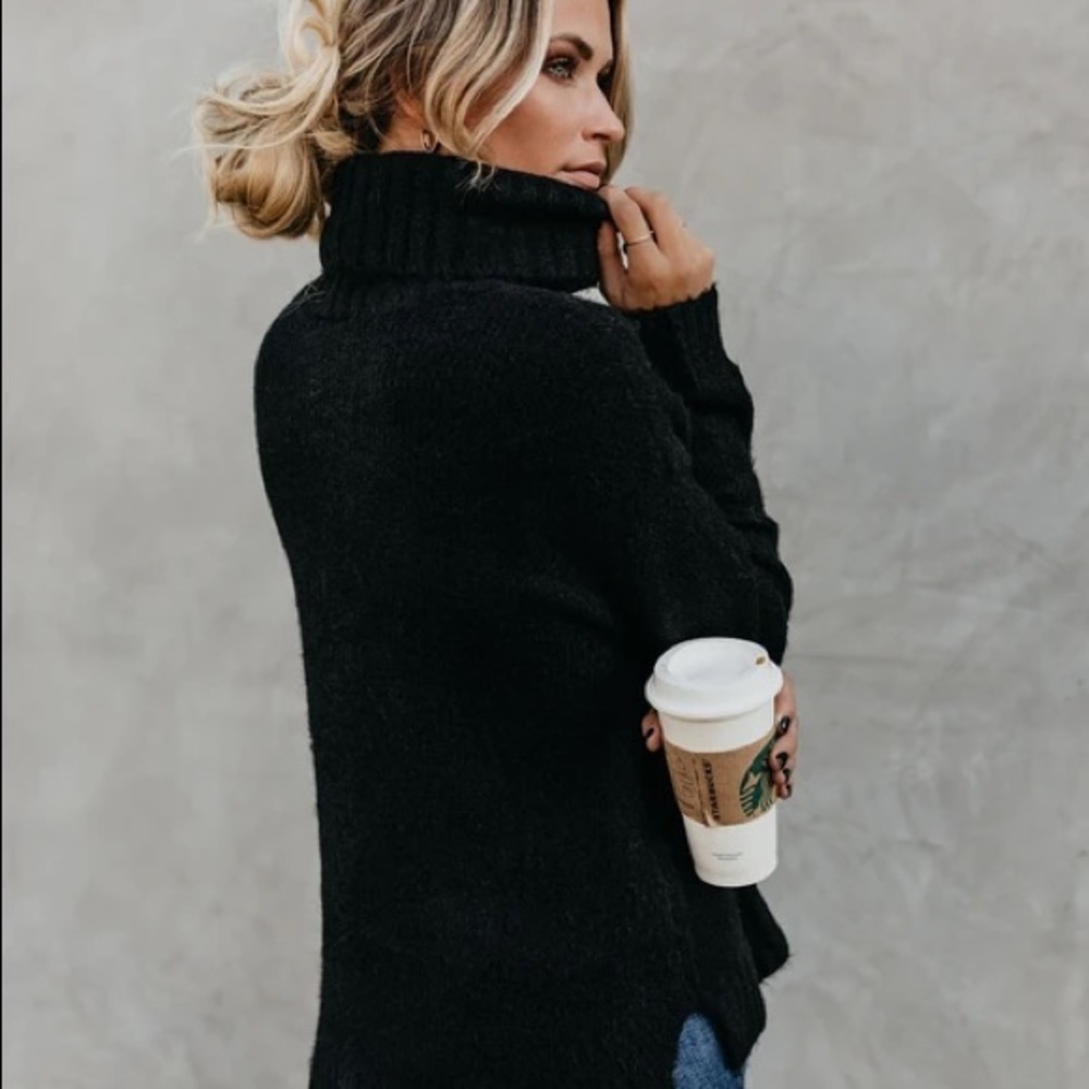 VICI Henry Black Turtleneck Sweater- Small